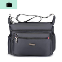 男包牛津布单肩包男斜挎包休闲帆布包男士包包背包大包商务公文包NEWLAKE (灰色)