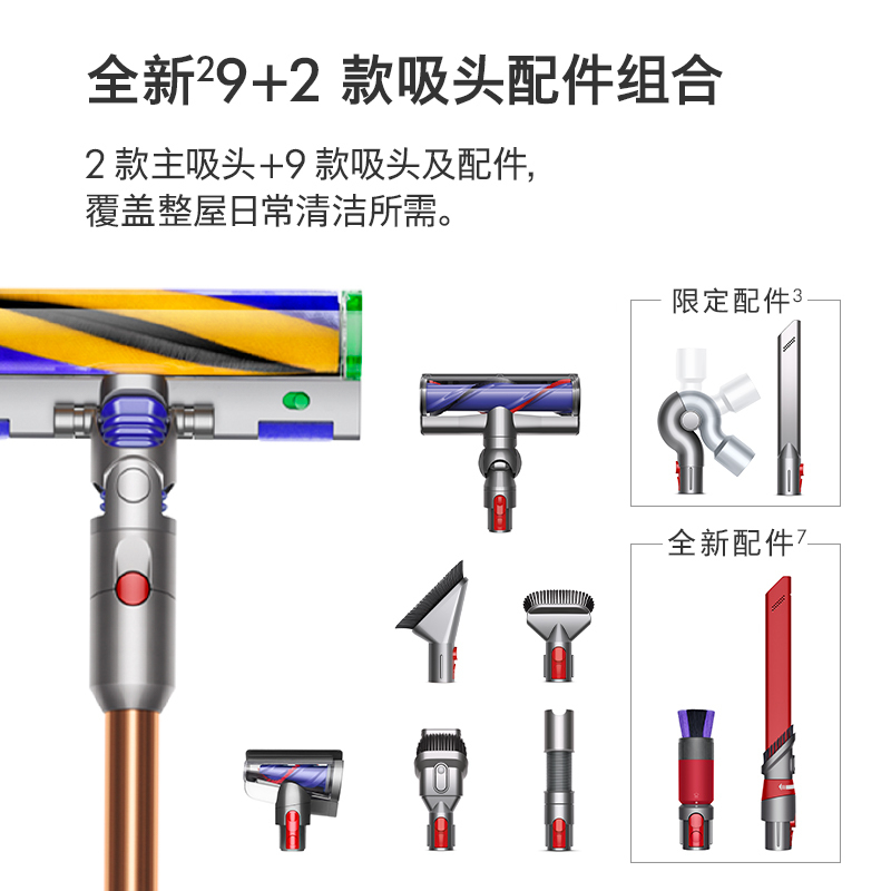 戴森(Dyson)无绳吸尘器V12轻量手持 新品 家用除螨 无线宠物毛普鲁士蓝限定版搭配限定配件续航高达60分钟高清大图
