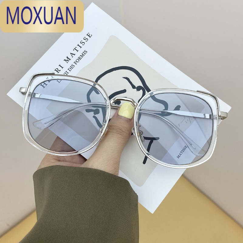 MOXUAN2021年新款百搭圆脸猫眼太阳镜女韩版潮ins茶色街拍墨镜