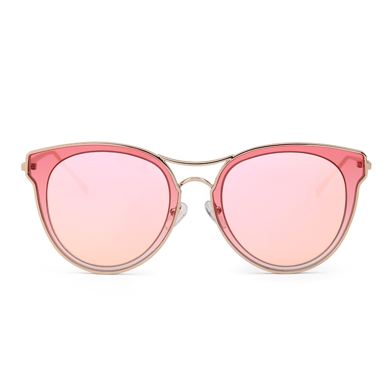 JIM HALO太阳镜品牌男女款时尚炫彩变色猫眼渐变镜片新款防辐射金属框全框潮墨镜HFF0046