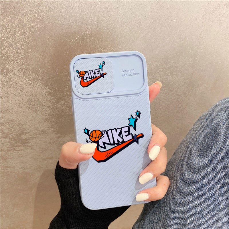 新品nike苹果12pro手机壳11promax潮牌xsmax简约xr情侣款7/8plus 蓝色