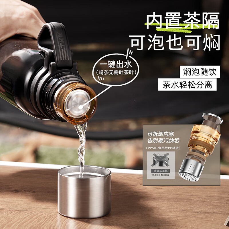 TKK保温杯大容量316不锈钢水杯户外便携式男士车载茶杯子教师节礼物高清大图