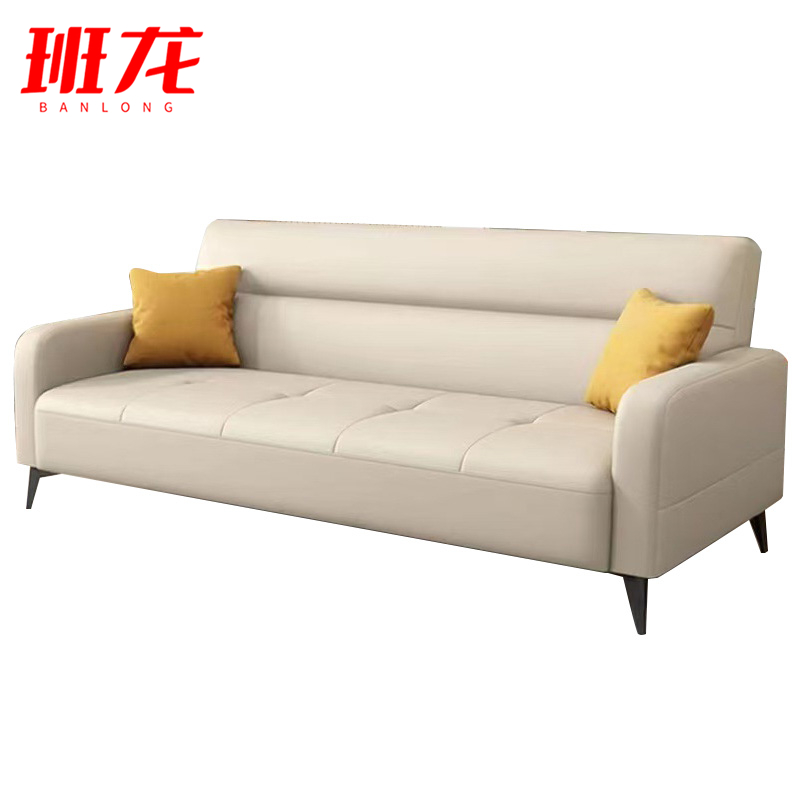 班龙折叠沙发床四人位米色张高清大图