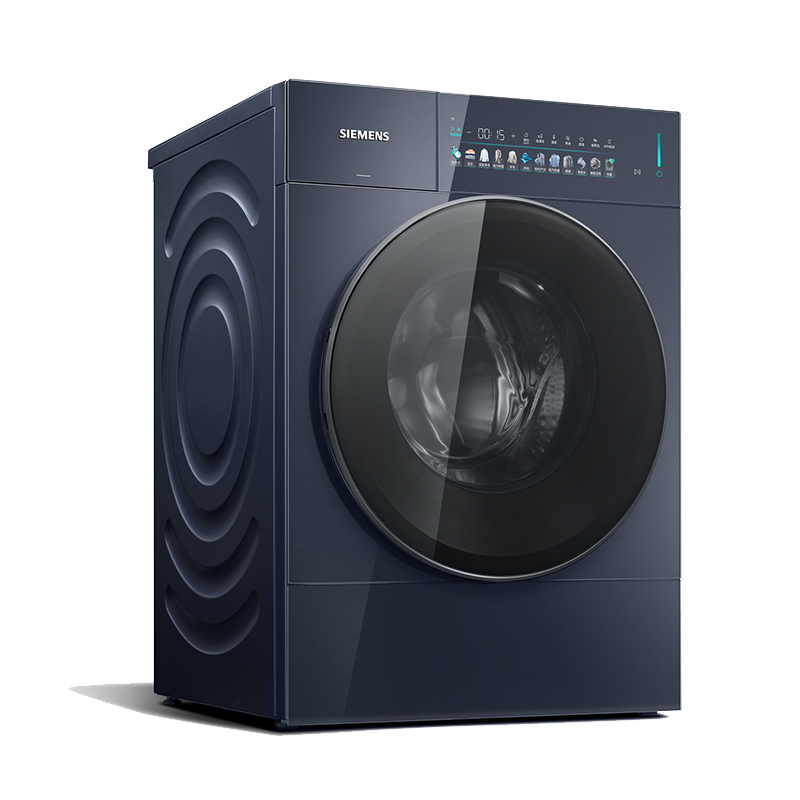 西门子(SIEMENS)包豪斯新品10公斤全自动变频滚筒家用洗衣机纯平全彩界面蒸汽除皱超氧空气洗WG54M7D10W高清大图
