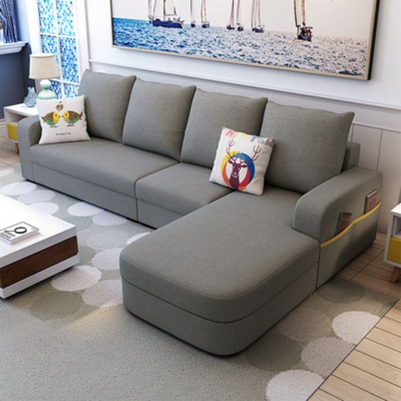 北欧小户型布艺沙发客厅整装组合简约现代可拆洗三人位转角布沙发 三