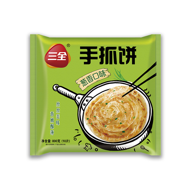 三全葱香蛋黄手抓饼800g面点您没有填写评价内容-苏宁易购