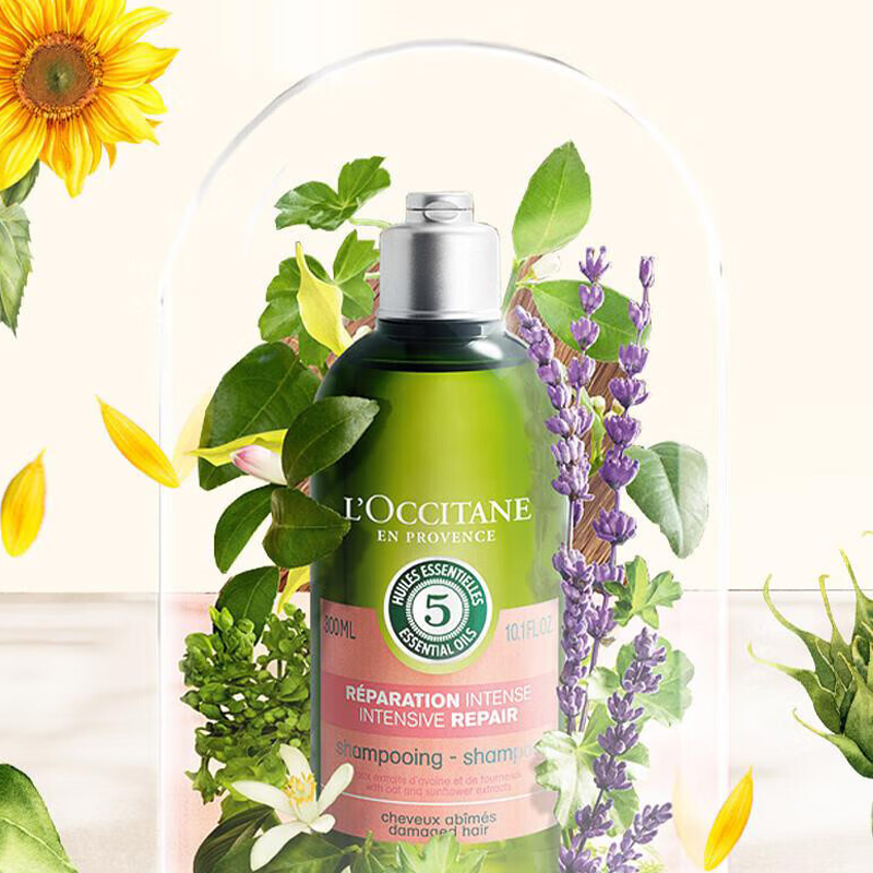 欧舒丹 5合1草本菁纯修护洗发露 300ml(红标-受损修护)高清大图