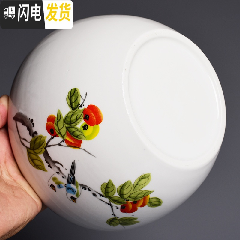 三维工匠睡莲陶瓷大号水养植物一叶莲荷花盆铜钱水培器皿 [碗莲专用盆-江南] 大花盆容器