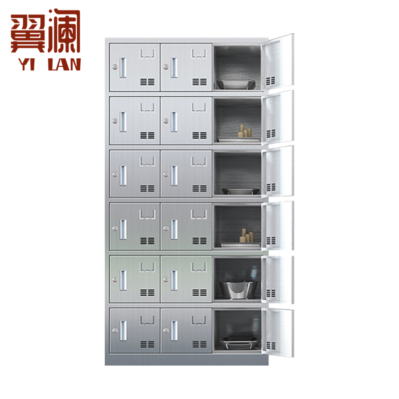 翼澜 不锈钢碗柜18门 台高清大图