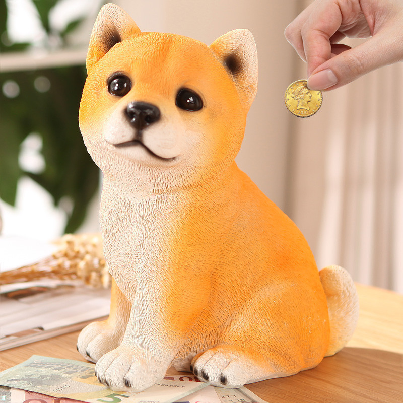 个性储钱罐儿童存钱罐创意可爱小狗储蓄罐生日卡通零钱硬币罐-泰迪犬