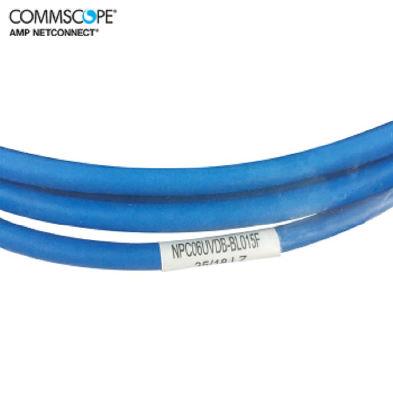 AMP NETCONNECT五类非屏蔽百兆网络跳线成品网线蓝色10英尺3米NPC06UVDB-BL010F