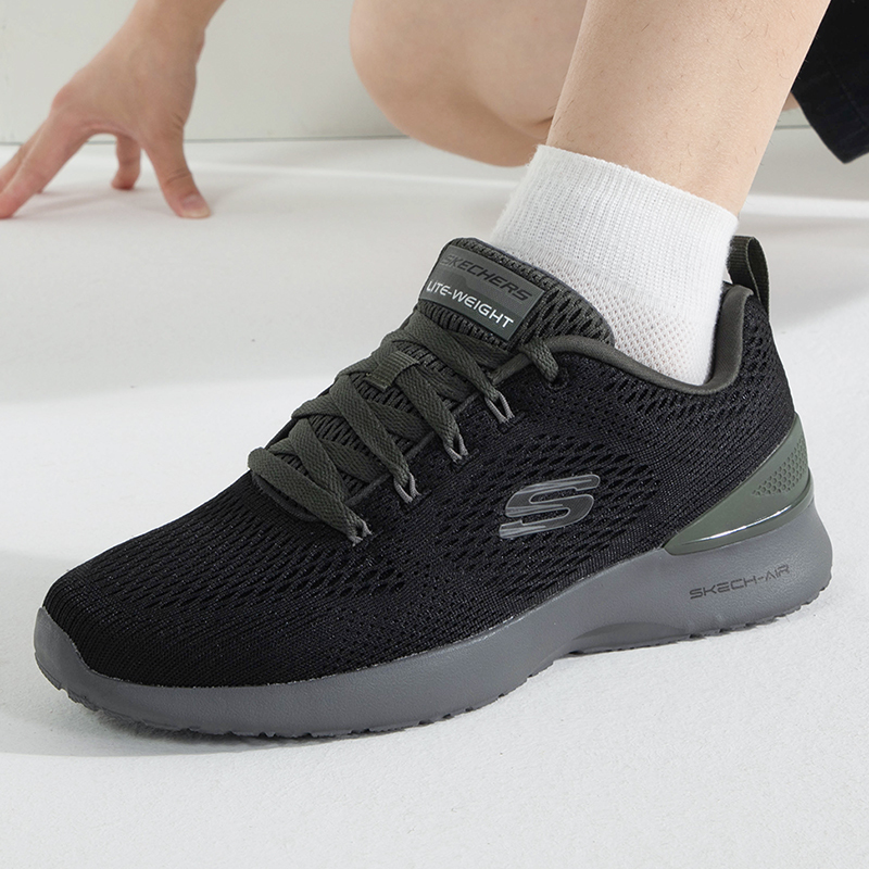 Skechers/斯凯奇男鞋新款网面透气运动鞋轻质缓震休闲鞋232693-BKOL ZP