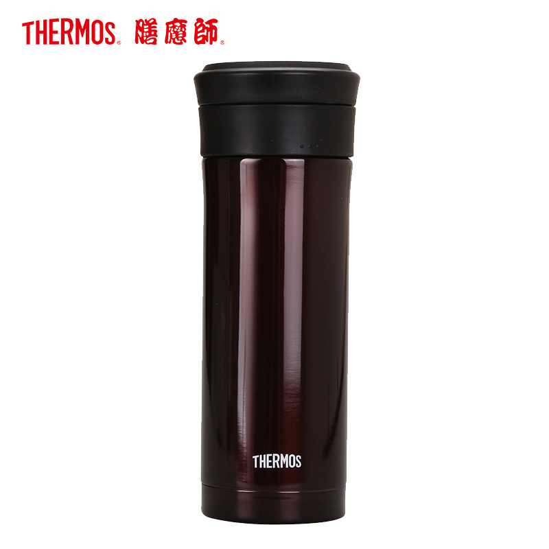膳魔師(THERMOS)保温杯TCMK-500带茶漏泡茶杯500ML水杯304不锈钢车载办公商务咖啡色CBW家用/通用