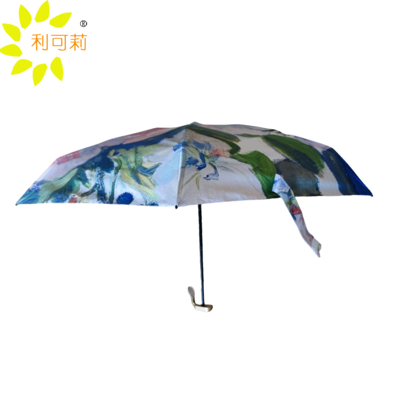 利可莉六骨五折伞椭圆手柄/把高清大图
