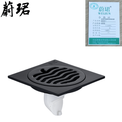 蔚珺全铜黑色单用地漏通用型个