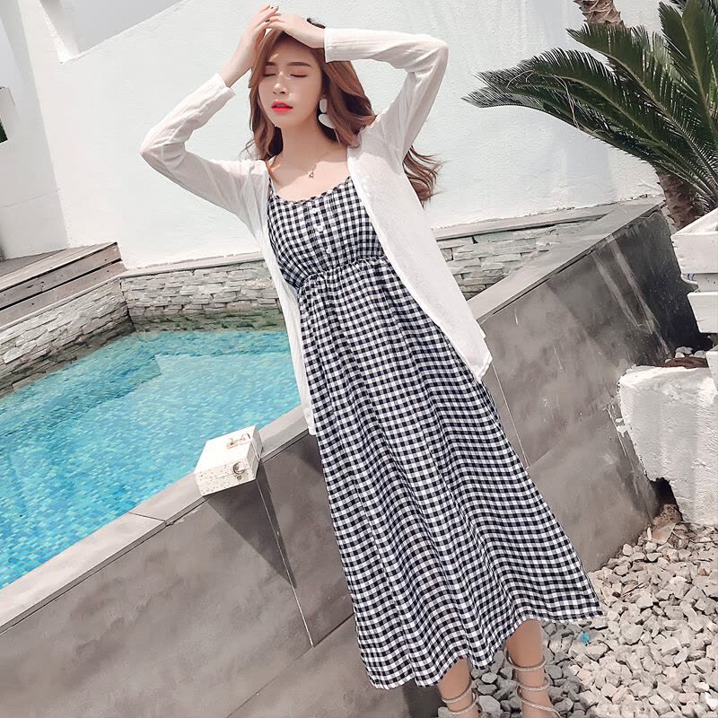 迪鲁奥（DILUAO)LYL 孕妇装夏 孕妇连衣裙夏中长款夏装套装 孕妇两件套裙子 宽松时尚孕妇裙子F363-42图片