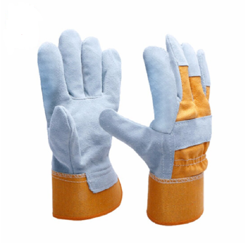 誉丰YL-5030 半指皮半帆布手套电焊手套工作手套