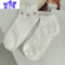 Ideamini樊樊 白色短袜女夏季薄款透气船袜JK日系泡泡口花边袜子女ins袜子