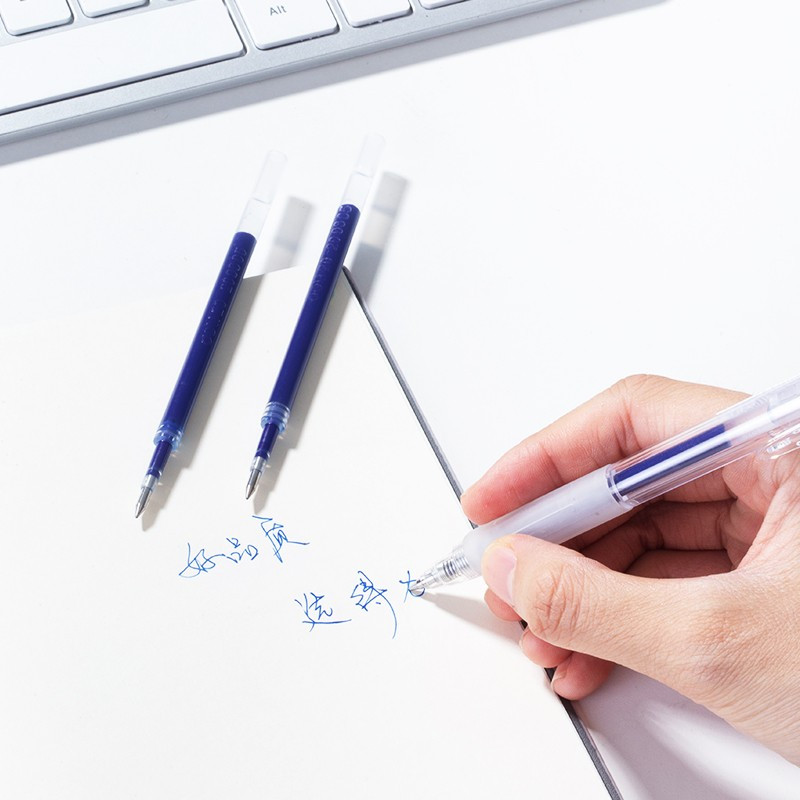 得力(deli)按动中性笔替芯签字笔芯 蓝色A705