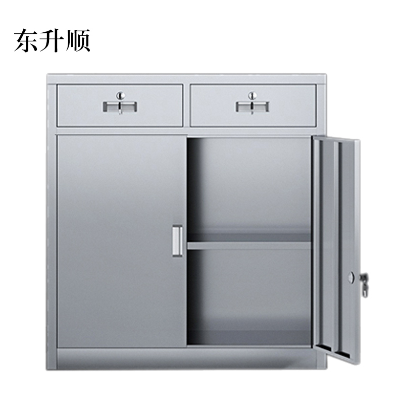 东升顺室文件柜不锈钢柜子储物柜资料柜档案柜带锁文件柜201二斗下节常规款