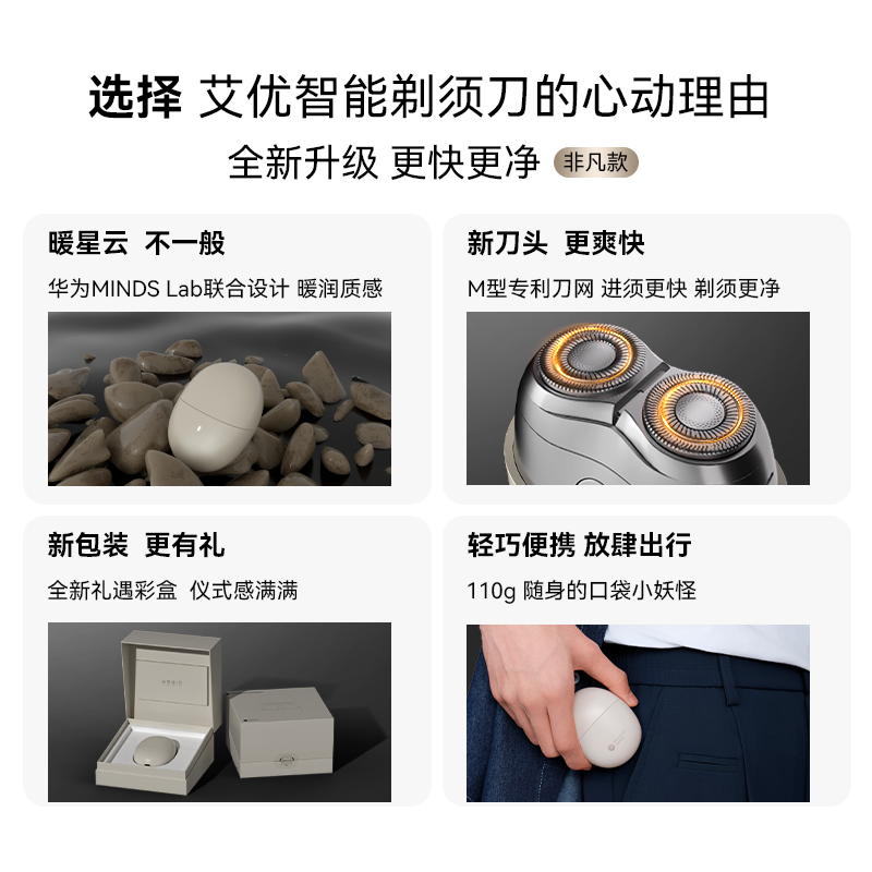 艾优 鸿蒙智选 智能剃须刀 非凡款 H1高清大图