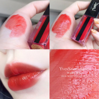 有CP圣罗兰(YSL)618黑管水光唇釉618番茄红618#WET VERMILION血橙糖果色N°618血橙色