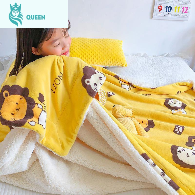 恋名媛婴儿毛毯盖毯幼儿园宝宝冬季午睡新生儿童秋冬被子加厚保暖小