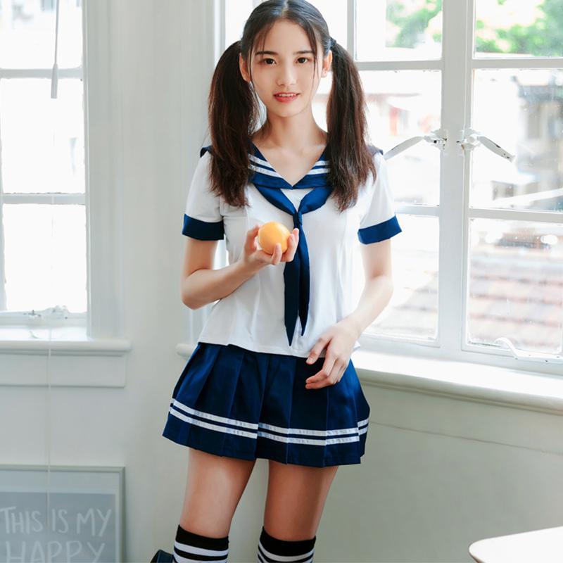 制服诱惑情趣内衣服性感学生妹清纯水手角色扮演日系激情套装sm骚