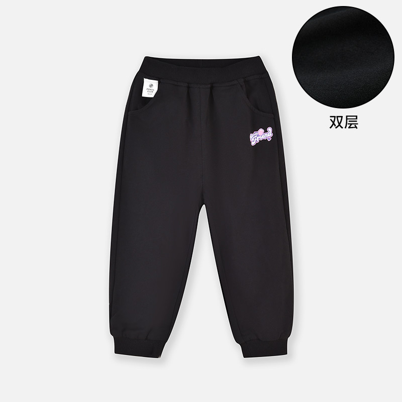 [1件3折]铅笔俱乐部童装秋冬新款女小童裤子儿童双层长裤宝宝加厚保暖