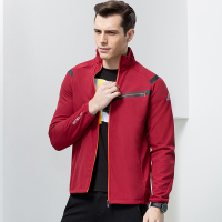 七匹狼夹克男时尚休闲户外立领印花茄克运动服外套男jacket