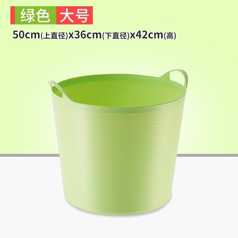 家柏饰(CORATED)大号脏衣桶脏衣篮放脏衣服玩具零食的收纳筐浴室衣物收纳桶塑料 大号绿色脏衣桶