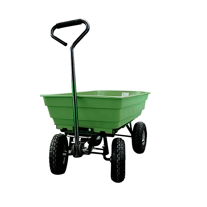 海斯迪克 gnjz-182 四轮搬运手推车 手拉车平板车拖车翻斗车 折叠小