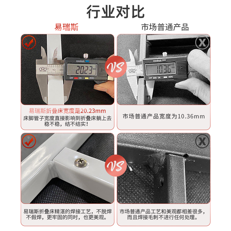 易瑞斯(Easyrest)折叠床四折床单人午睡小休陪床