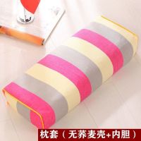 粗布荞麦枕头青少年荞麦枕全荞麦壳枕芯纯荞麦皮枕头学生荞麦颈椎_5 荞麦枕头（含枕套+内胆+荞麦壳） 压条方枕高雅