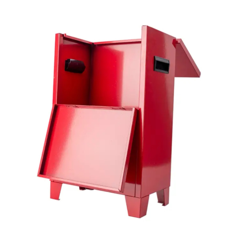 王龍 灭火器箱 9# 红色铁皮 可放置4kg干粉/5kg干粉2具 只高清大图