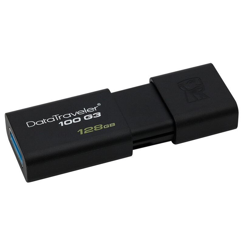 金士顿 USB3.0 DT100G3 系统投标车载优盘 高速U盘 128G 黑