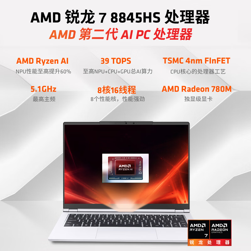 2024款 机械革命无界14X暴风雪(全新锐龙R7-8845HS 64G内存 2TB固态 120Hz 2.8K 高色域)14英寸轻薄本办公商务本定制游戏本笔记本电脑荣耀上市
