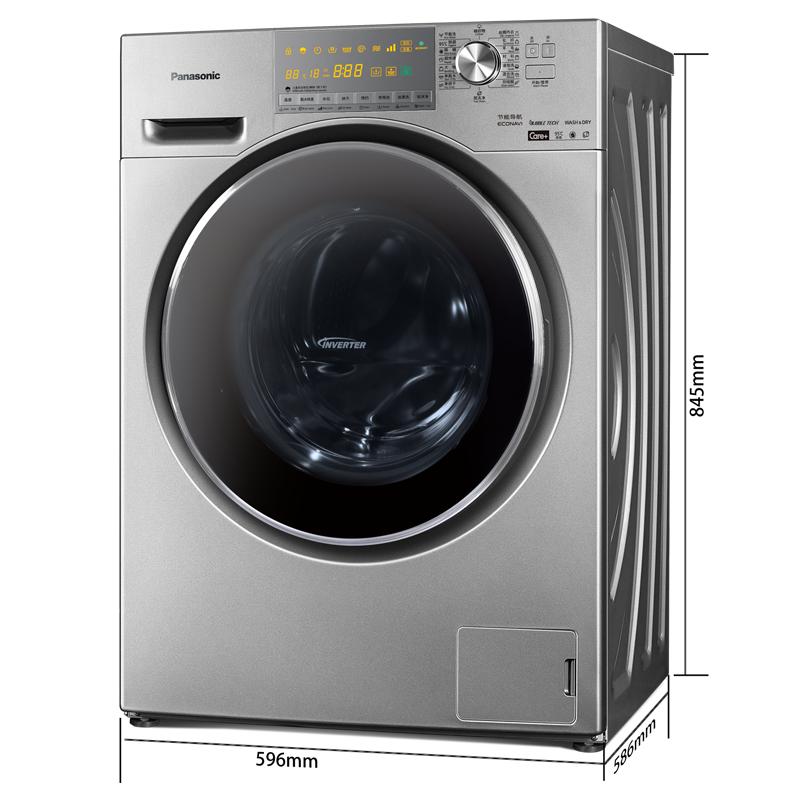 松下(Panasonic) XQG100-EG135 10KG洗6KG烘 全自动家用变频 洗烘一体机滚筒洗衣机(深银色)