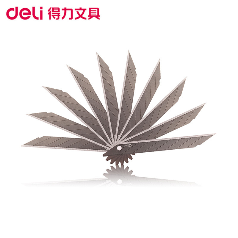 得力(deli) 2015/2016/2017 美工刀片10片/盒 单盒装