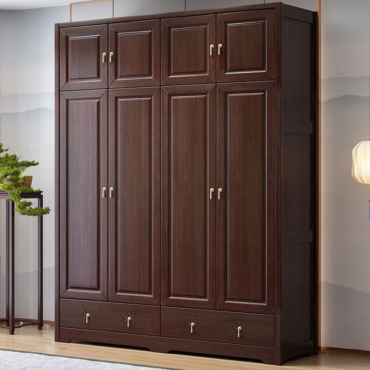 红木实木衣柜