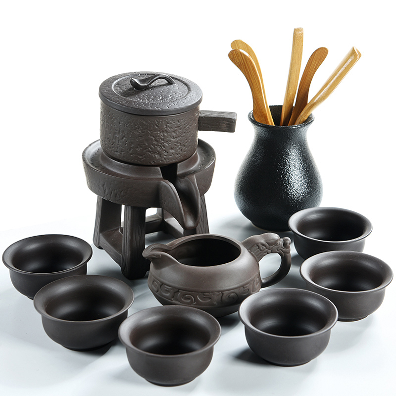 1禅龙紫砂石磨自动茶具 茶道