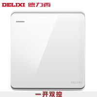 [官方旗舰店]德力西86型开关插座CD890白 墙壁开关插座 错位五孔插座 一开单控 三孔10A16a带开关插座面板