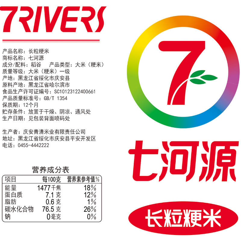 七河源 长粒粳米25kg 东北大米2023年当季新米 长粒香米高清大图