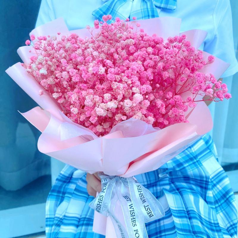 图书>农业/林业>园艺>图书其它>满天星玫瑰花束干花七夕情人节代写