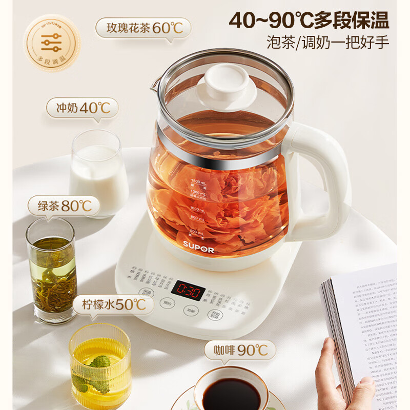 苏泊尔(SUPOR)家用自动断电大容量烧水壶 1.5L SW-15Y22高清大图