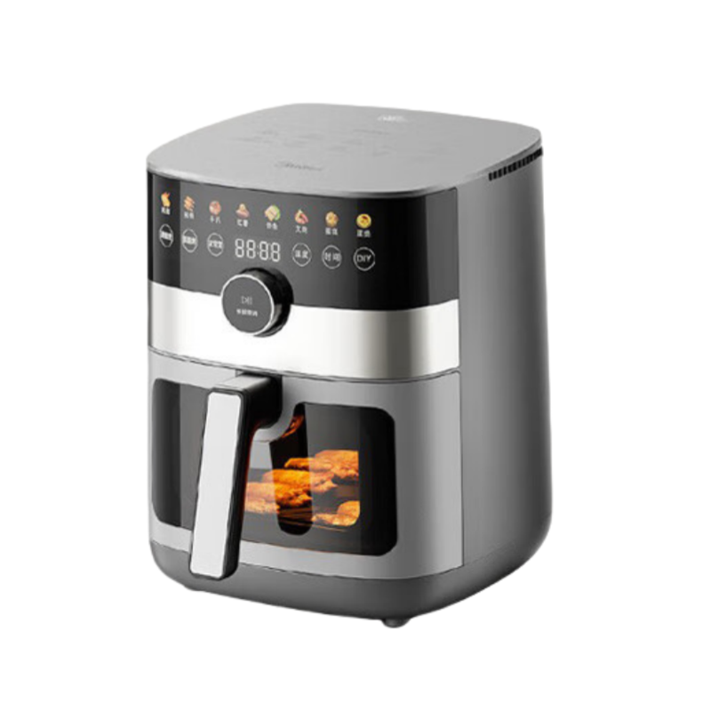 美的(Midea) KZC6584 空气炸锅 6.5L大容量 家用煎烤炸锅 免翻面 蒸汽嫩炸可视窗口旋钮操控