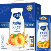 2月产 蒙牛纯甄 黄桃燕麦 风味酸奶200g*10盒