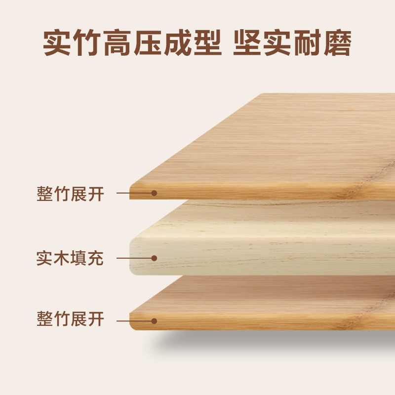 苏泊尔SUPOR 天然整竹砧板切菜板加大双面可用家用案板 Z382822AD1高清大图