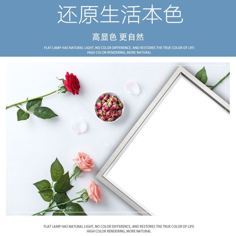 集成吊顶led灯平板灯厨卫灯厨房卫生间灯扣板灯嵌入式300*300*600