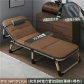 布欧格折叠床单人办公室午睡神器 特宽方管加固款（灰色）+两用藤席
